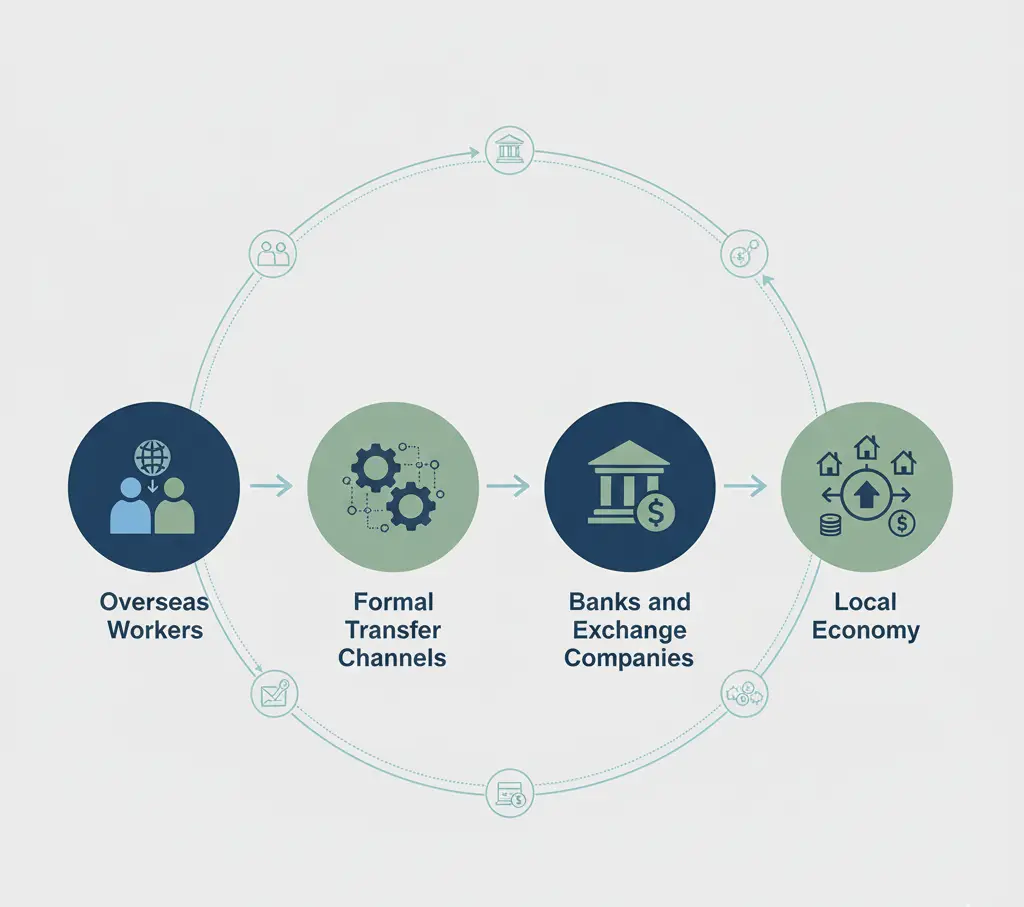 How Remittances Enter the Currency System
